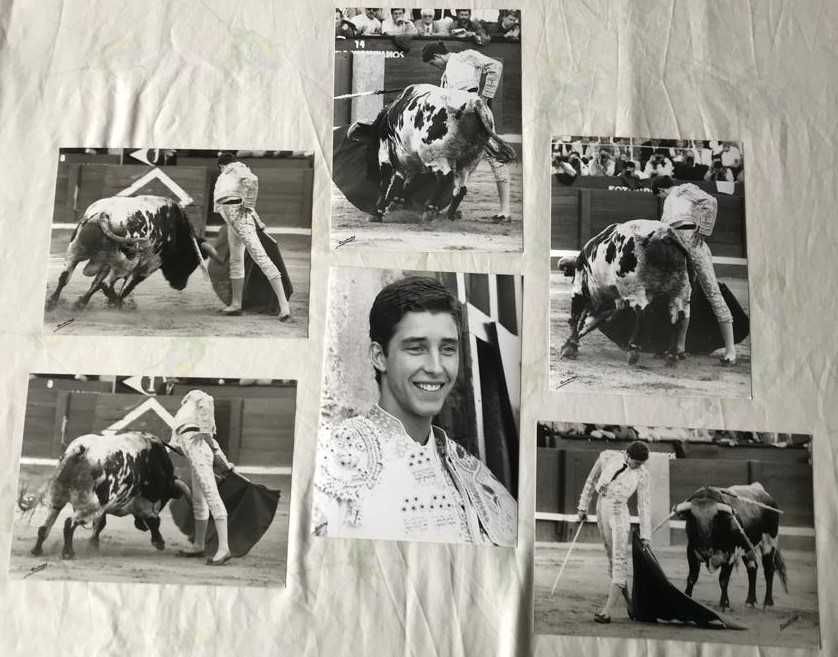 Conjunto de 6 fotografias de tourada de Pedrito de Portugal