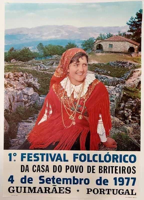 Cartaz do 1º Festival Folclórico da Casa do Povo e Briteiros